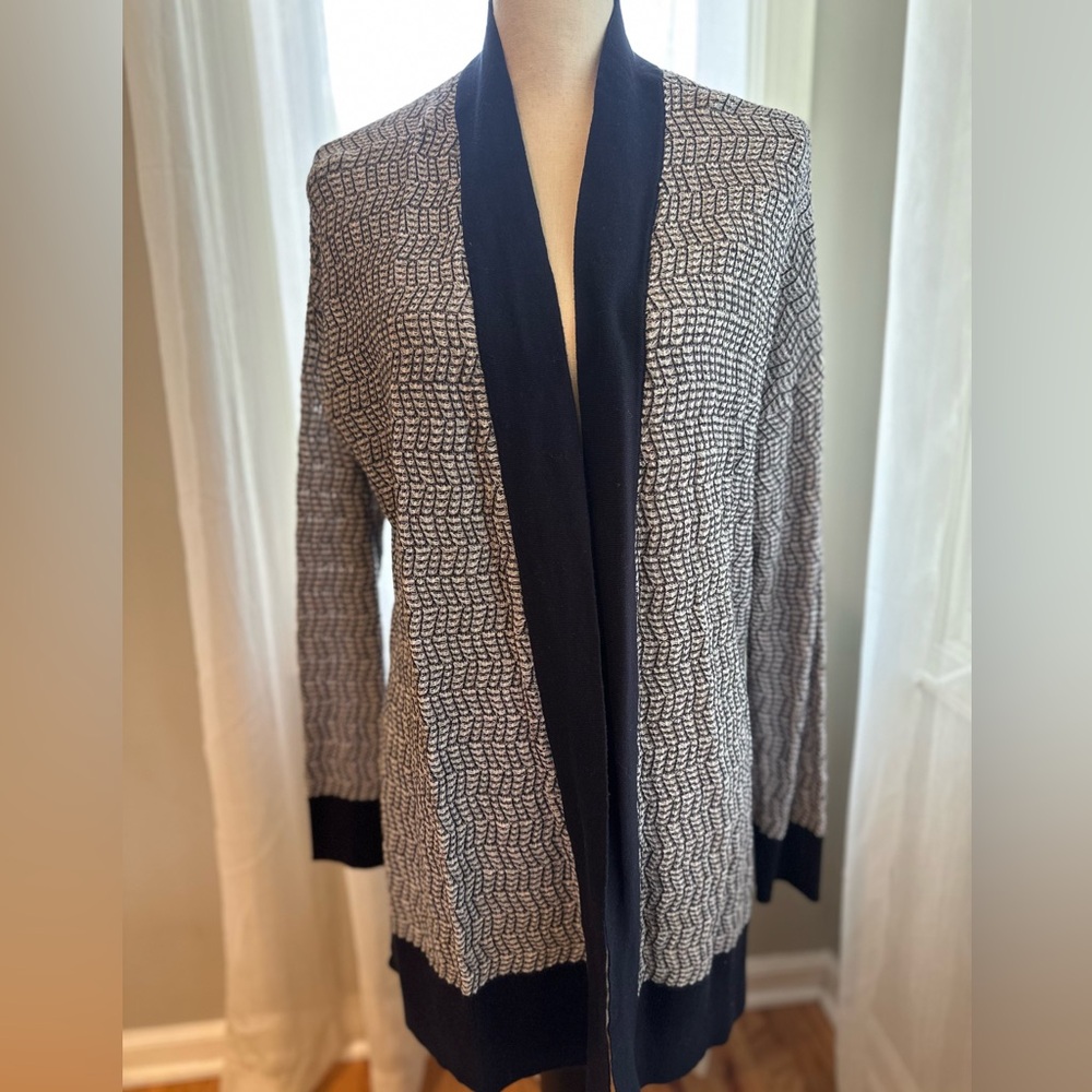 Lou & Grey Blue and Gray Cardigan Sweater